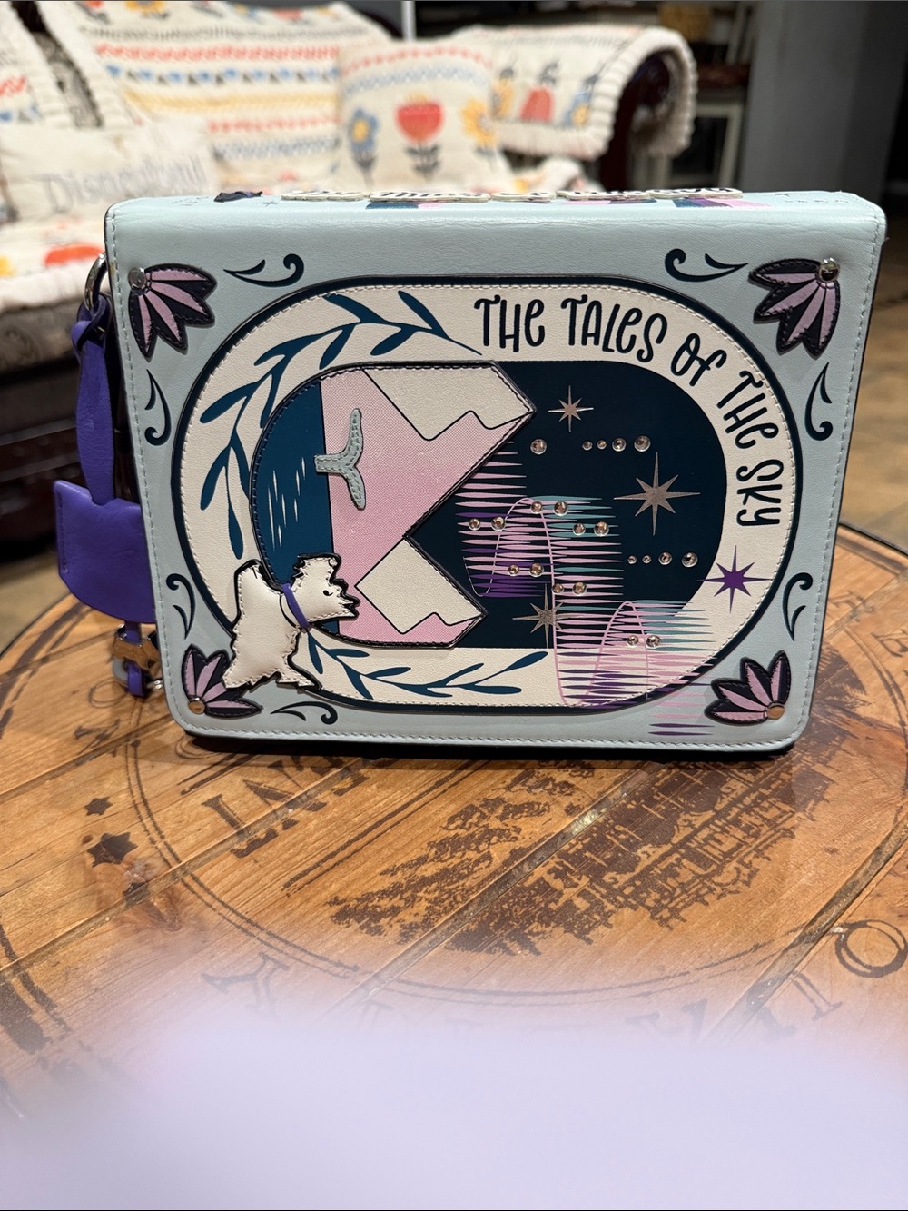 RADLEY LONDON Light Blue & Purple 'The Tales of the Sky' Crossbody Bag